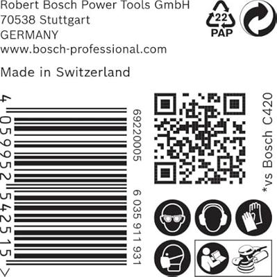 Bosch Accessories EXPERT C470 2608900913 Excenterschuurpapier Geperforeerd Korrelgrootte (num) 180 (Ø) 125 mm 50 stuk(s) Bosch Accessories EXPERT C470 2608900913 Excenterschuurpapier Geperforeerd Korrelgrootte (num) 180 (Ø) 125 mm 50 stuk(s)