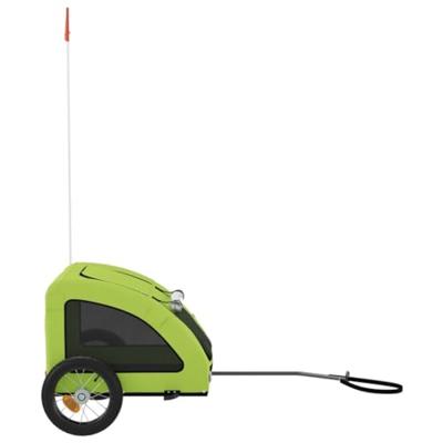 Hondenfietstrailer oxford stof en ijzer groen - thumbnail