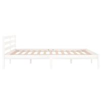 Bedframe massief grenenhout wit 160x200 cm - thumbnail
