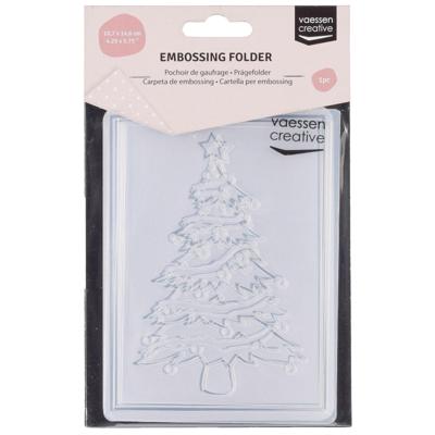 Vaessen Creative • embossing folder kerstboom figuren