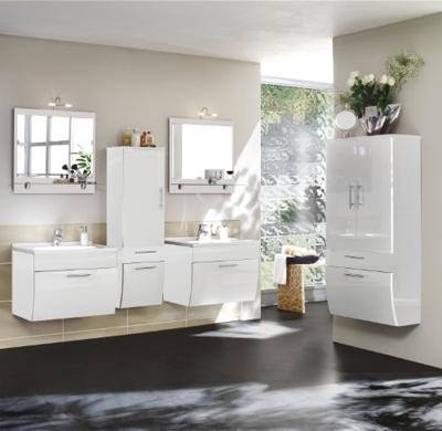 Badkamer kolomkast Milan Antraciet Wit Badkamer kolomkast Milan Antraciet Wit