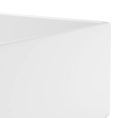 VidaXL Wastafel met overloop keramiek matwit