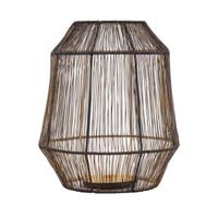 PTMD windlicht justy m zwart/goudkleurig 32 cm | 2 stuks - thumbnail