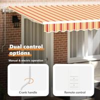 VidaXL Inklapbaar zonnescherm geel 400 x 200 cm stof - thumbnail