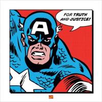 Kunstdruk Captain America - For truth and justice 40x40cm - thumbnail