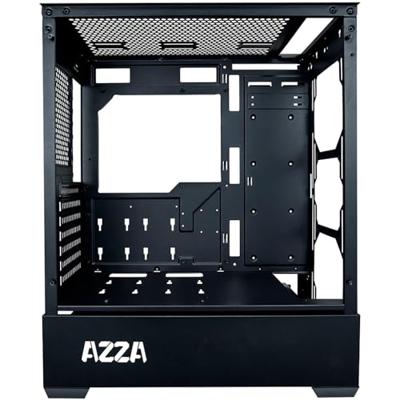 Azza APOLLO 430B DF2 computerbehuizing Midi ATX Tower Zwart, Transparant