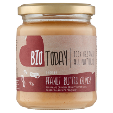 BioToday Pindakaas Crunchy 250 g bij Jumbo