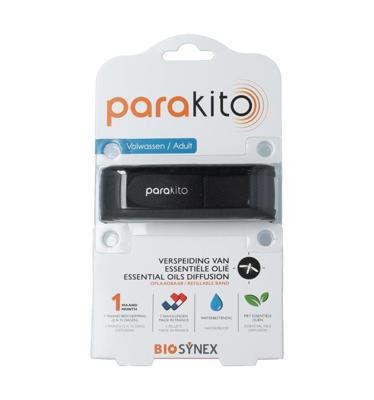 ParaKito Anti-Muggen Armband Zwart Volwassenen ParaKito Anti-Muggen Armband Zwart Volwassenen