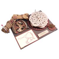 Robotime modelbouw tekenmachine The Slayer 40 cm hout 141 delig - thumbnail