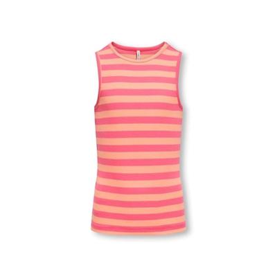 Kids ONLY zomer top meisjes - rib gestreept - zalm roze - Kogkenya