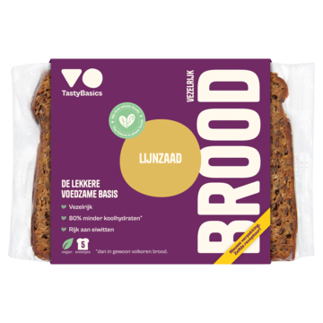 TastyBasics Less carb brood lijnzaad 250 Gram
