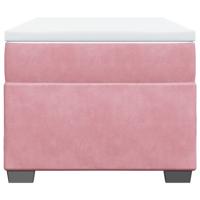 Boxspring met matras fluweel roze 90x190 cm - thumbnail
