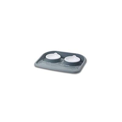 SAVIC BUTLER VOERBAK EN DRINKBAK MET PLATEAU EN ANTISLIP VOETJES 2X300 ML SAVIC BUTLER VOERBAK EN DRINKBAK MET PLATEAU EN ANTISLIP VOETJES 2X300 ML