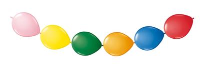 3x stuks knoop ballonnen slinger van 8x ballonnen - Ballonnen