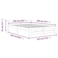 Bedframe massief grenenhout 180x200 cm - thumbnail