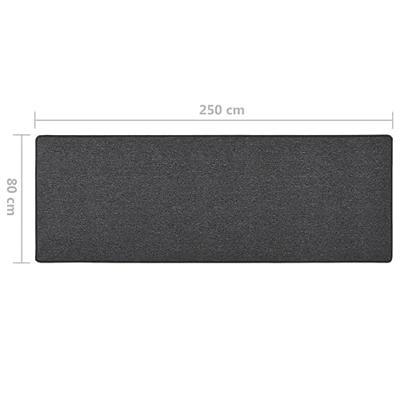VidaXL Tapijtloper 80x250 cm antracietkleurig - thumbnail