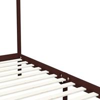 Hemelbedframe massief grenenhout donkerbruin 120x200 cm - thumbnail