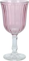 Wijnglazen roze ribbel 240ml doos a 6 - thumbnail