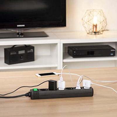 Hama Stekkerdoos, 6-voudig, schakelaar, 1,4 m Kabel Zwart - thumbnail