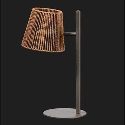 ETH TafellampjeDaan bruin met rotan kapje - 05-TL3109-02