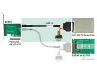 DeLOCK SFF-8643 male > U.2 SFF-8639 female + SATA voedingsstekker adapter - thumbnail