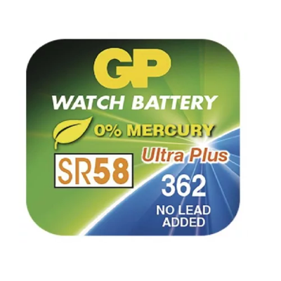 GP 362F / SR58 Knoopcel 362 Zilveroxide 1.55 V 1 stuk(s) GP 362F / SR58 Knoopcel 362 Zilveroxide 1.55 V 1 stuk(s)