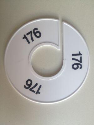 Maatring 11 cm wit/zwart 176