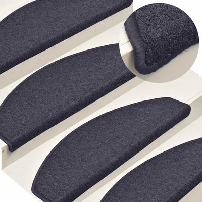 Trapmatten 30 st 65x24x4 cm donkergrijs en blauw halfrond groot