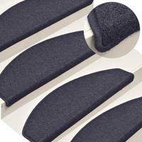 Trapmatten 30 st 65x24x4 cm donkergrijs en blauw halfrond groot - thumbnail