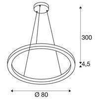 SLV ONE 80 1004764 LED-hanglamp LED vast ingebouwd 28 W Wit - thumbnail