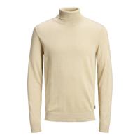 Jack - Jones Jjeemil Knit Roll Neck Noos Trui Oatmeal Melange - thumbnail