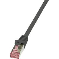 LogiLink CQ2033S RJ45 Netwerkkabel, patchkabel CAT 6 S/FTP 1.00 m Zwart Vlambestendig, Snagless 1 stuk(s) - thumbnail