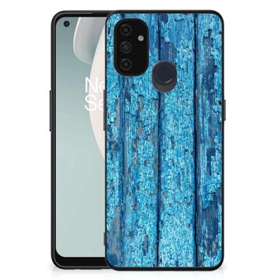 OnePlus Nord N100 Houten Print Telefoonhoesje Wood Blue