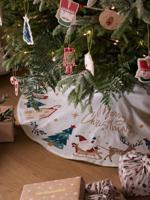 Dennenboomtapijt Notenkraker wit - thumbnail