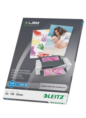 Leitz UDT lamineerhoes ft A3, 200 micron (2 x 100 micron), pak van 100 stuks