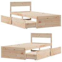 Bedframe zonder matras massief grenenhout 90x200 cm - thumbnail