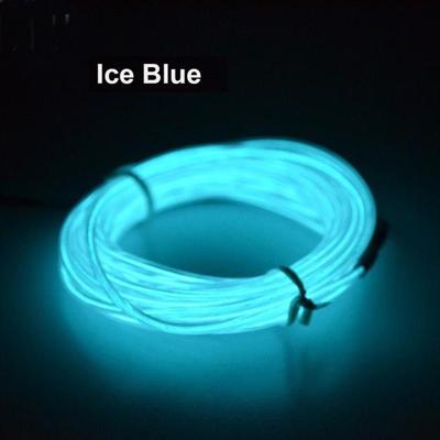 Flexibele LED licht EL Wire string strip touw Glow decor Neon Lamp USB controlle 3M energiebesparende masker glazen gloed lijn F277 (Ice Blue Light)