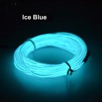 Flexibele LED licht EL Wire string strip touw Glow decor Neon Lamp USB controlle 3M energiebesparende masker glazen gloed lijn F277 (Ice Blue Light) - thumbnail