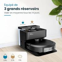 Verbonden robotstofzuiger en dweil met EZICLEAN All-in-one Z10 Plus ledigingsbasis - 240 min - 6000pa - 180m² - 1,5L - thumbnail