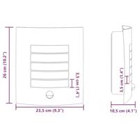 Buitenwandlamp 2 pcs Zwart 23.5 x 10.5 x 26 cm Roestvrij staal - thumbnail