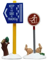 Lemax cross country ski sign kerstdorp accessoire Vail Village 2025 - thumbnail