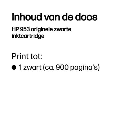 HP Inktcartridge 953 Origineel Zwart L0S58AE Inkt