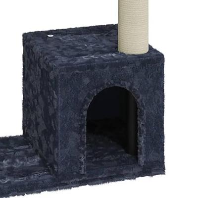Kattenmeubel met sisal krabpalen 70 cm donkergrijs