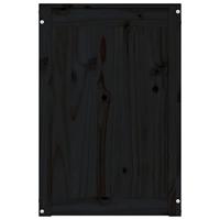 Wasmand 44x44x66 cm massief grenenhout zwart - thumbnail