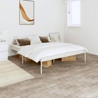 Bedframe metaal wit 140x200 cm - thumbnail