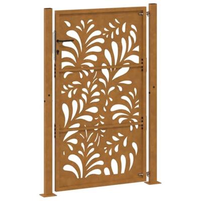 Poort met golfontwerp 105x155 cm weervast staal