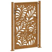 Poort met golfontwerp 105x155 cm weervast staal - thumbnail