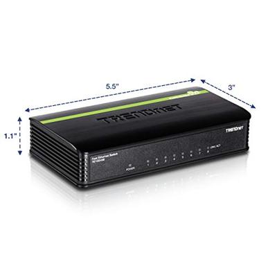TRENDnet Greennet Ethernet Desktop plastic behuizing switch, TE100-S8