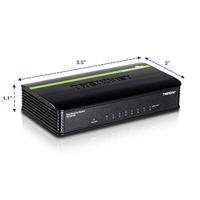TRENDnet Greennet Ethernet Desktop plastic behuizing switch, TE100-S8 - thumbnail