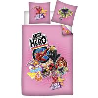 Miraculous Dekbedovertrek Be Miraculous 140 x 200 cm + 63 x 63 cm - Polyester - Roze - thumbnail